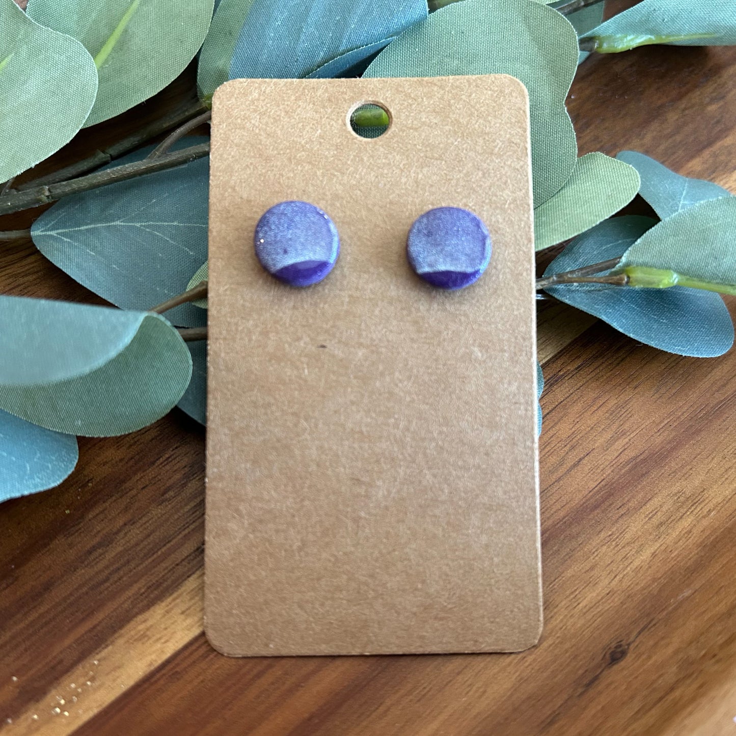 Sweet pea’s - purple sparkle studs