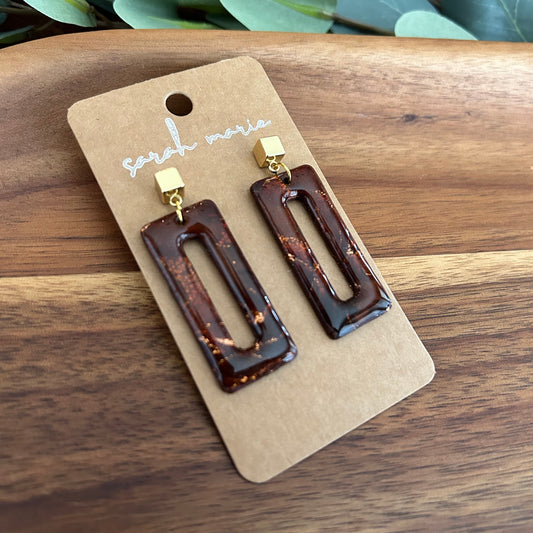 Lourdes Collection - brown earrings 7