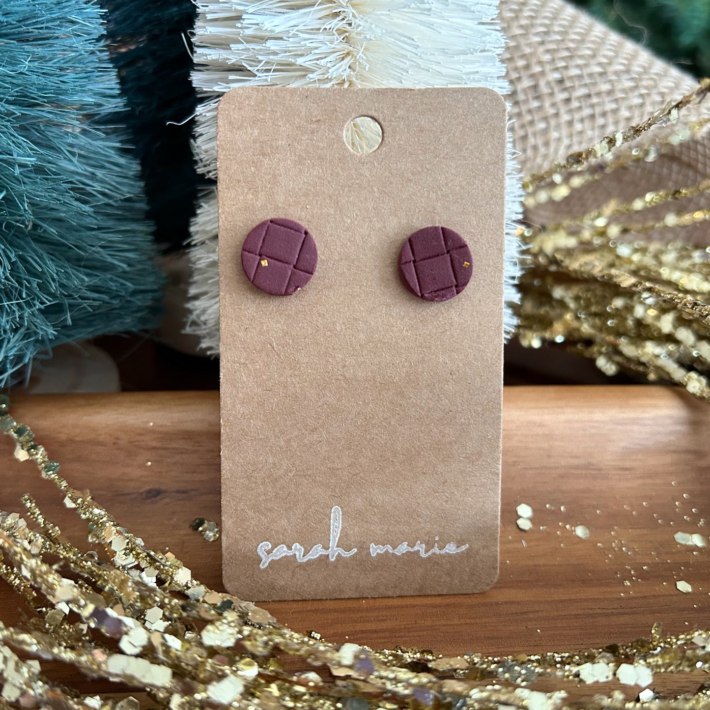 Christmas 2024 - maroon sweater stud