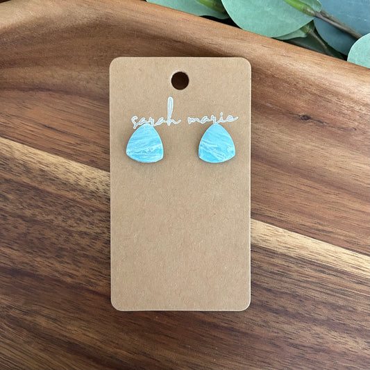 Lourdes Collection - blue stud earrings 3