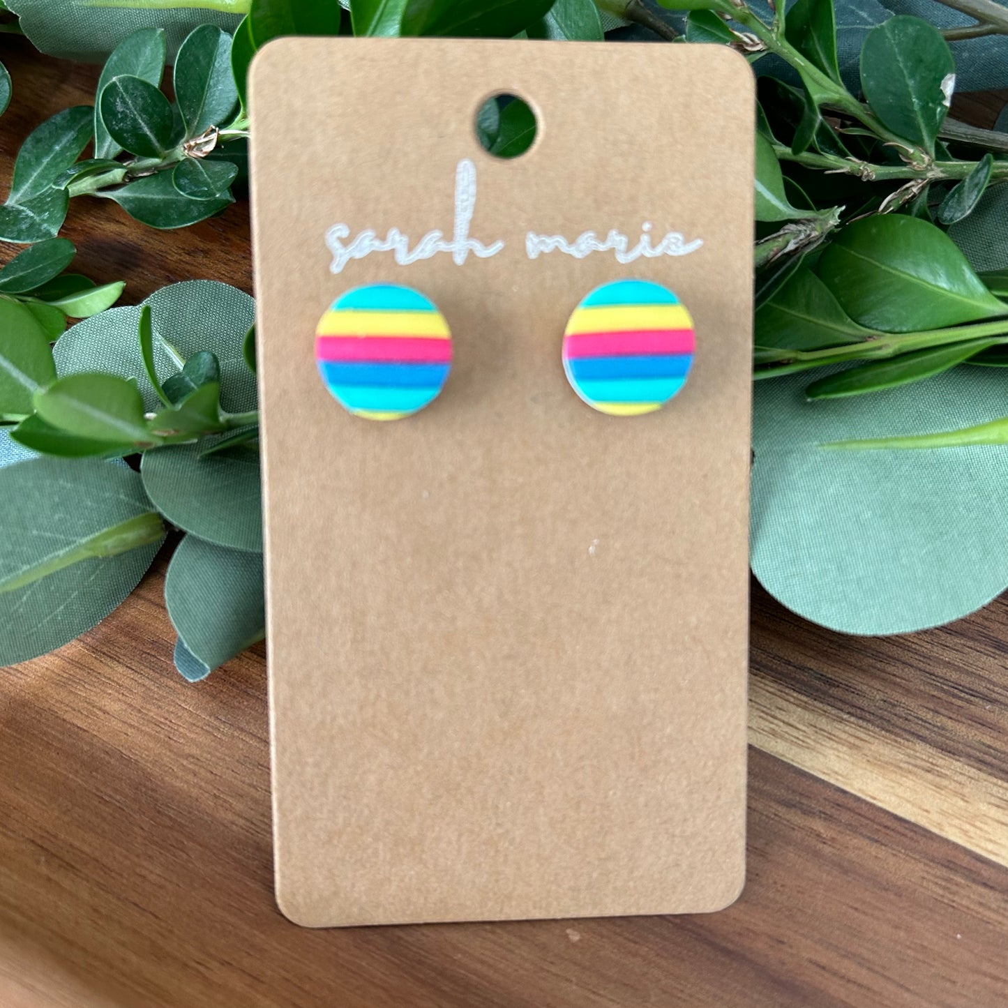 Bright summer stripes - studs