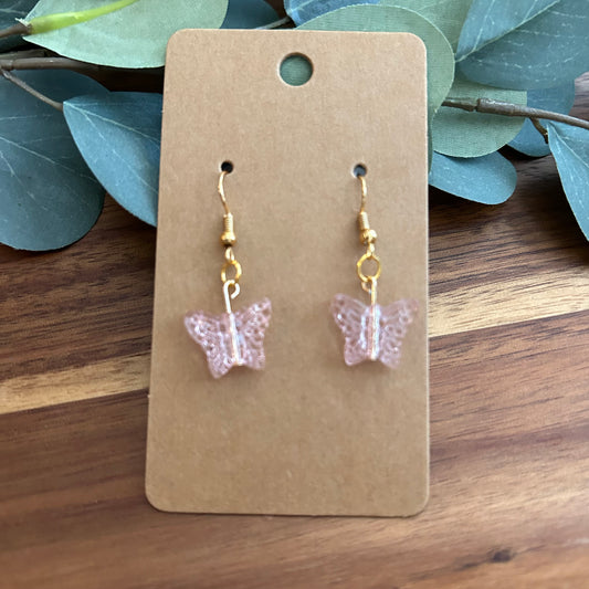 Sweet pea’s butterfly dangle earrings - gold