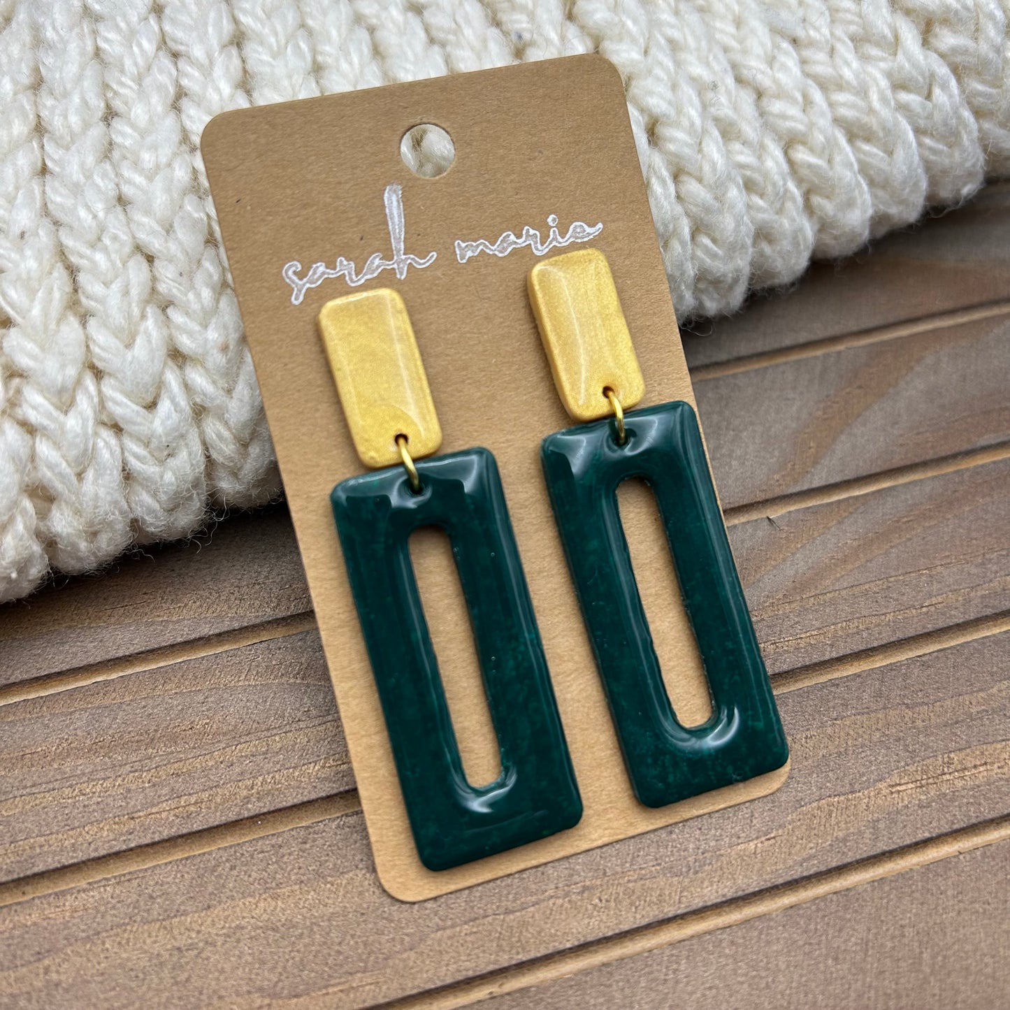 Green and gold dangle - 6