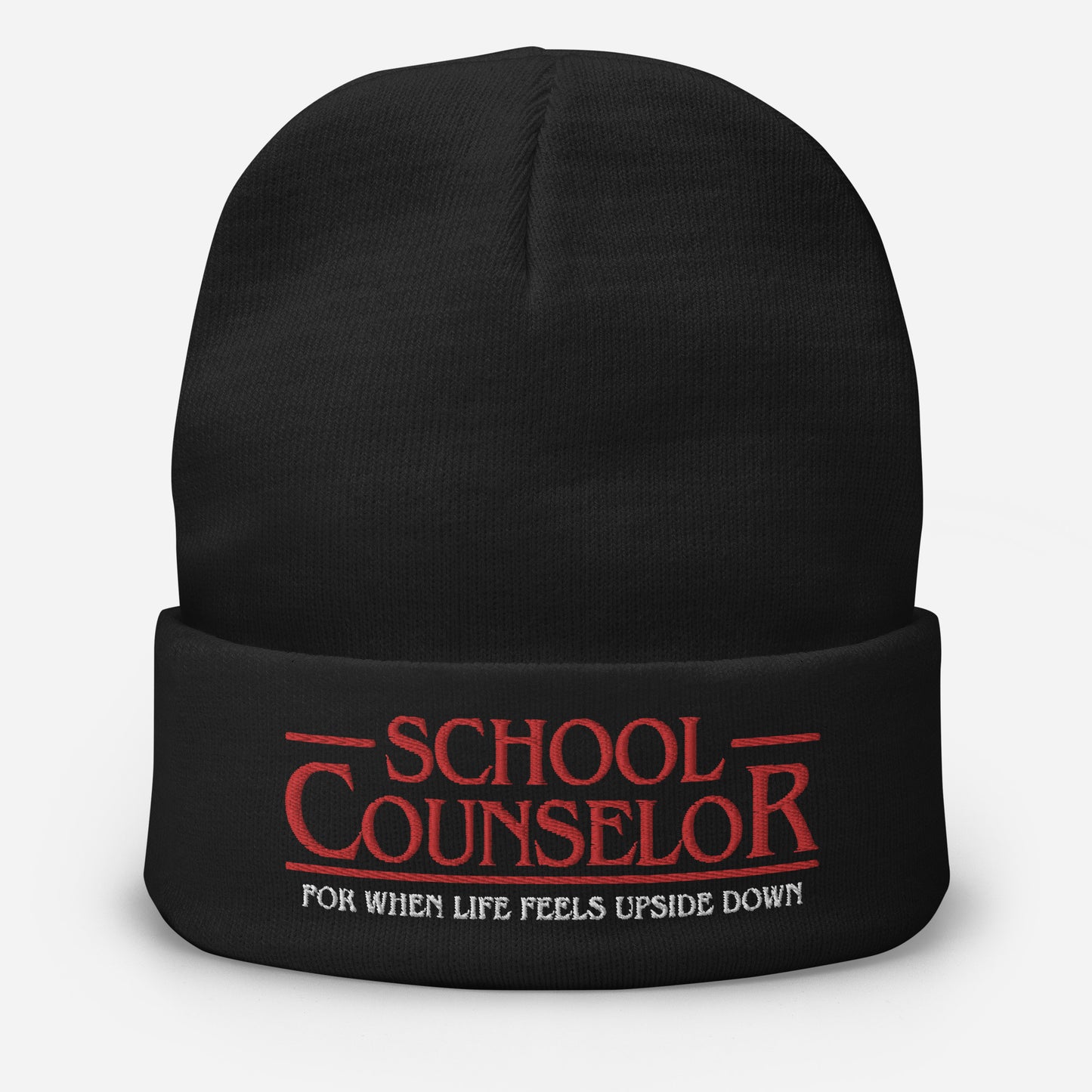 School Counselor Beanie - Life Upside Down