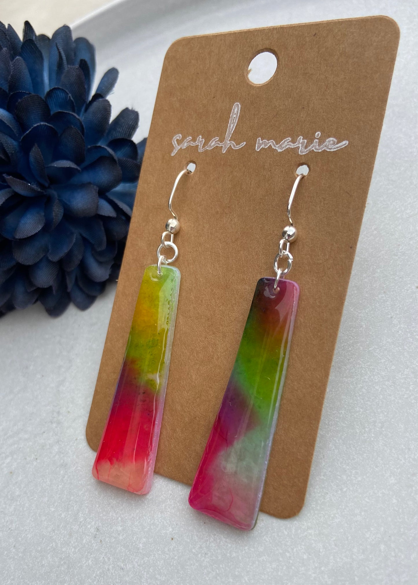 Bright drop earrings