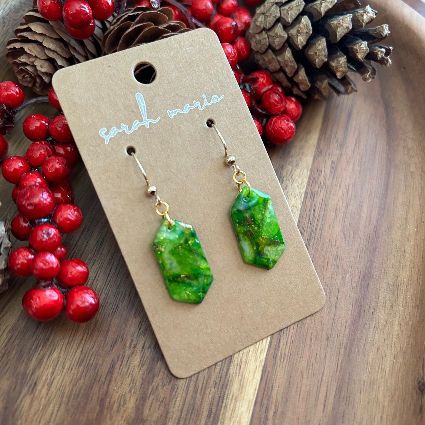 Christmas green - dangle 3