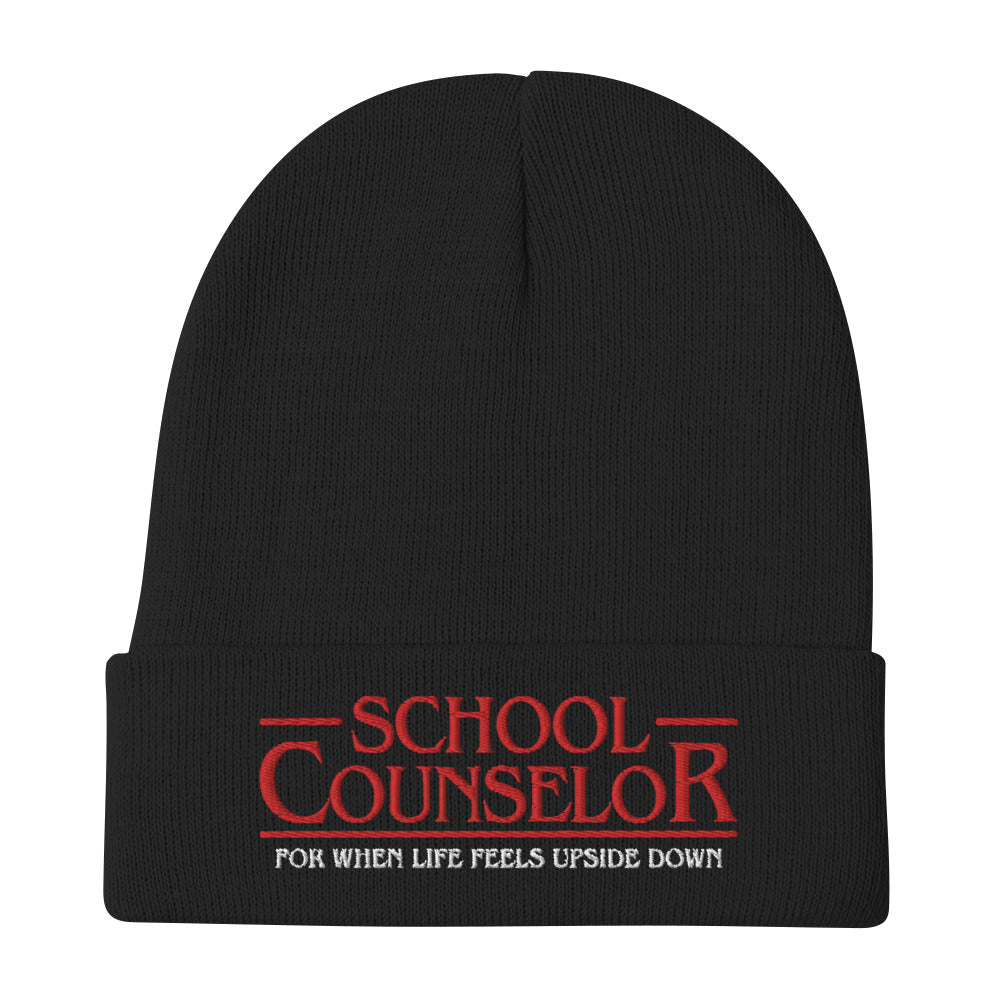 School Counselor Beanie - Life Upside Down