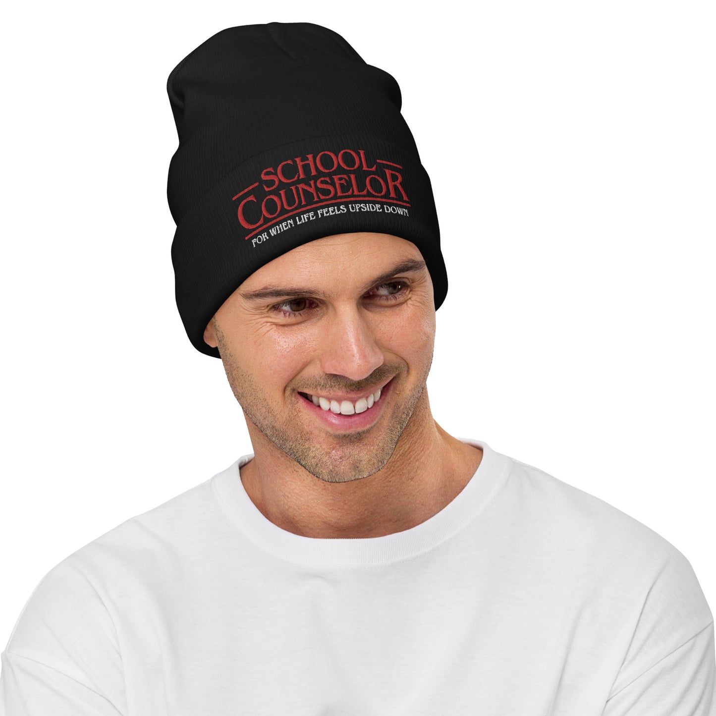 School Counselor Beanie - Life Upside Down